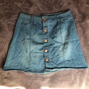 Celebrity Pink paneled denim skirt